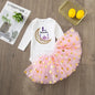 My First Ramadan Girl Baby Dress Baby Romper +Tulle Tutu Skirt Long Sleeve Tutu Dress Set My 1st Ramamdan Newborn Clothing