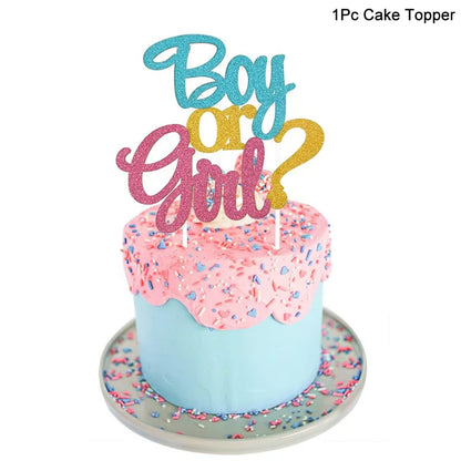 Gender Reveal Decoration Fringe Curtain Blue Pink Boy Girl Foil Balloon Gender Reveal Party Supplies Baby Shower Photo Backdrop