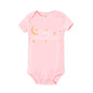 My 1st Ramadan Baby Romper Moon Star Print Short Sleeve Jumpsuit 1st Ramadan Newborn Bodysuit Muslim Festival Infant Clothes