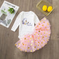 My First Ramadan Girl Baby Dress Baby Romper +Tulle Tutu Skirt Long Sleeve Tutu Dress Set My 1st Ramamdan Newborn Clothing