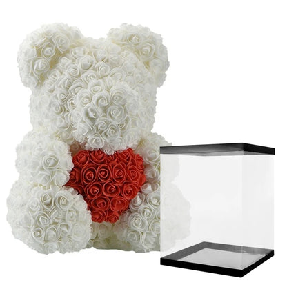 Girlfriend Gifts 25Cm/40Cm Soap Foam Bear Rose Teddy Rose Bear Artificial Flowers Wedding Birthday Valentines Gift for Women