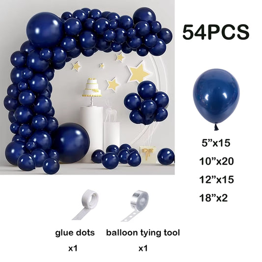 Navy Blue and Pink Balloon Garland Arch Kit for Happy Birthday Parties, Weddings, Graduations, Baby Showers, and Kids' Celebrations