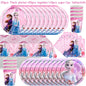 Frozen-Themed Birthday Party Decoration Set featuring Anna, Elsa, Olaf, Snowflake Banner, Backdrop, Balloons Kit, Foil Garland, and Balloon Arch for Baby Showers.