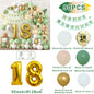 Macaron Green and Gold Balloon Garland Arch Kit with Latex Balloons for Happy 18th, 30th, 40th, and 50th Birthdays, Adult Parties, Anniversaries, and Decor